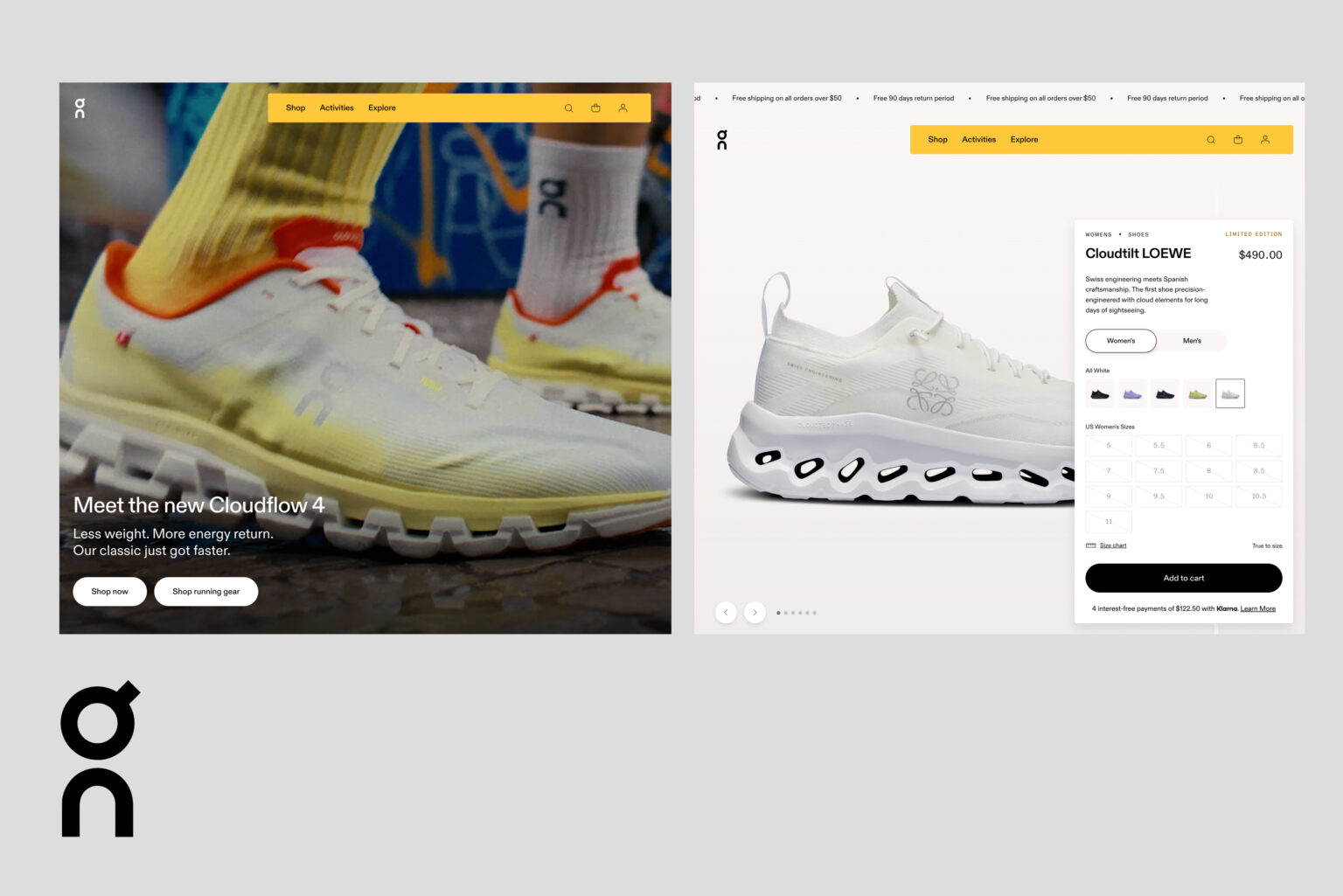 Screen shot of an e-commerce website